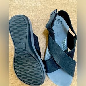 Black Clark sandals